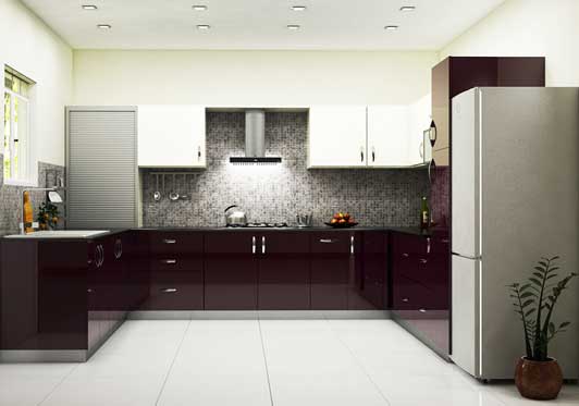 U Shape Modular Kitchen Design